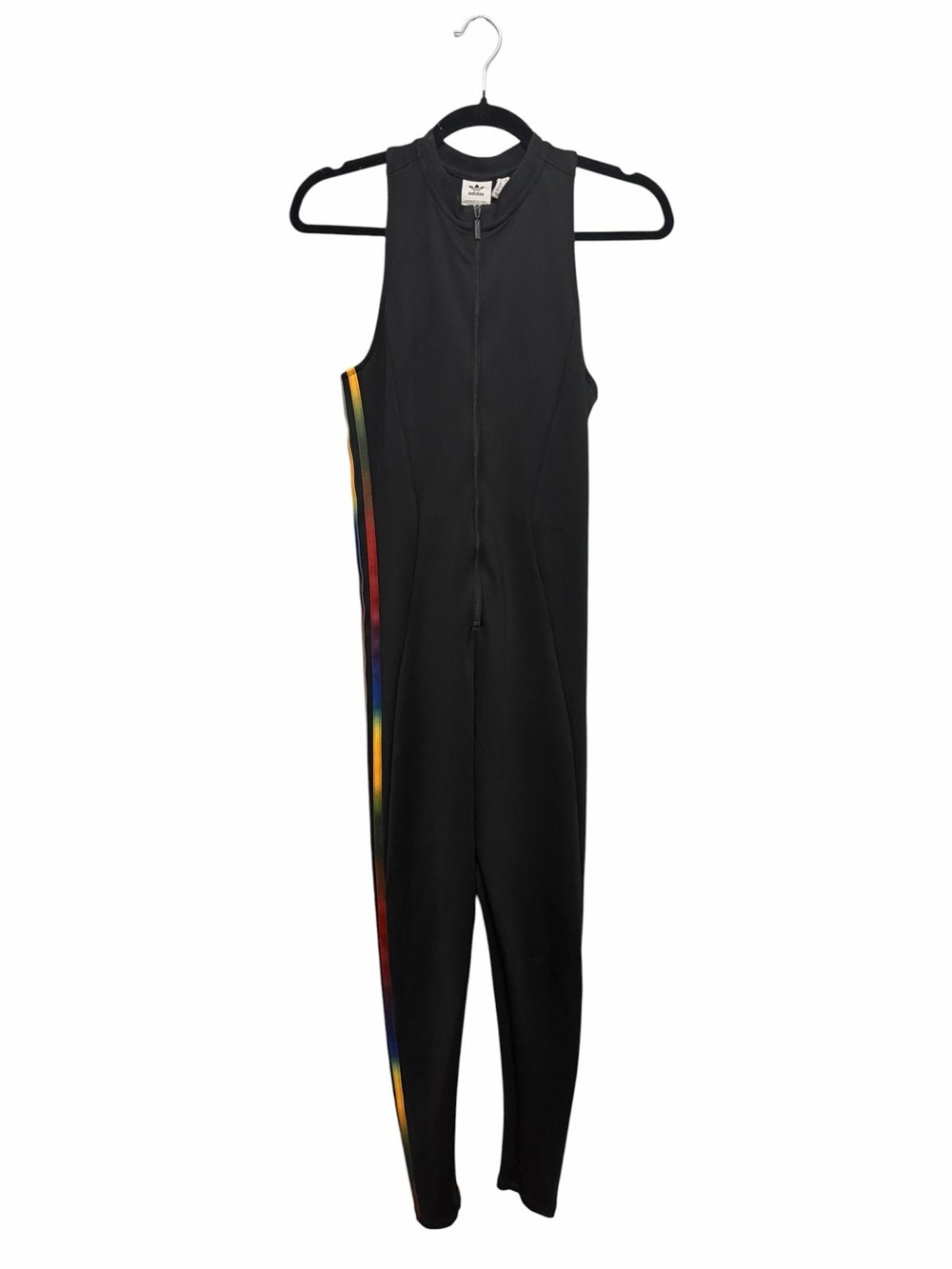 Adidas Sleeveless Jumpsuit with Rainbow Side Stripes - Picture 2 of 12